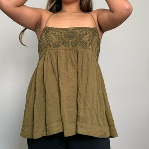 Free people bohemian tank with rope like adjustable straps